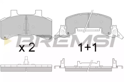 Комплект тормозных колодок, дисковый тормоз BREMSI BP2786