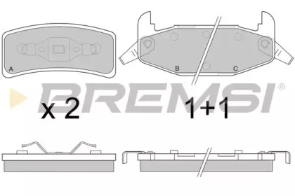 Комплект тормозных колодок BREMSI BP2787