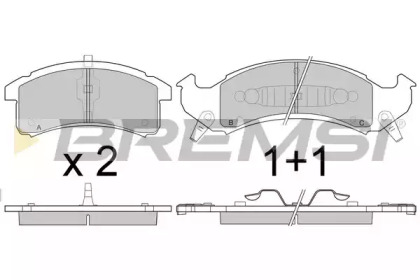 Комплект тормозных колодок BREMSI BP2789