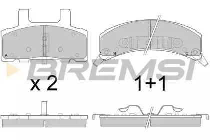 Комплект тормозных колодок BREMSI BP2790