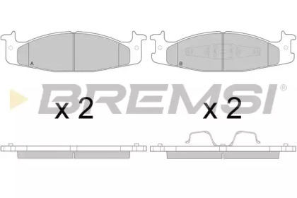 Комплект тормозных колодок BREMSI BP2795