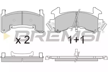 Комплект тормозных колодок BREMSI BP2796