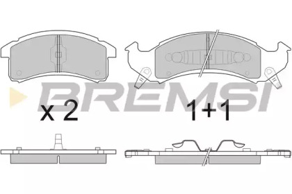 Комплект тормозных колодок BREMSI BP2799