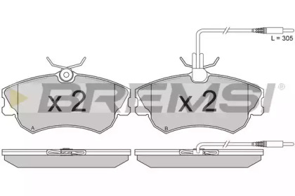 Комплект тормозных колодок BREMSI BP2801