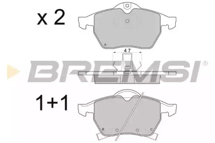 Комплект тормозных колодок BREMSI BP2813