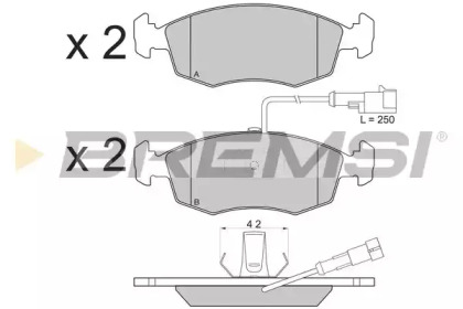 Комплект тормозных колодок BREMSI BP2817