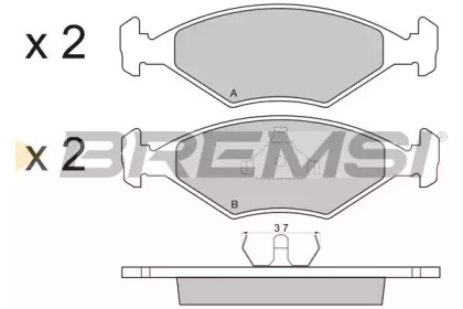 Комплект тормозных колодок BREMSI BP2822