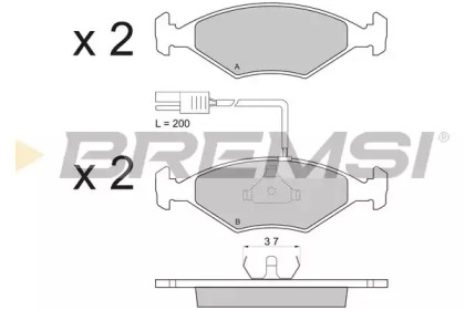 Комплект тормозных колодок BREMSI BP2823