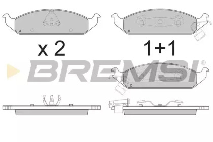 Комплект тормозных колодок BREMSI BP2837