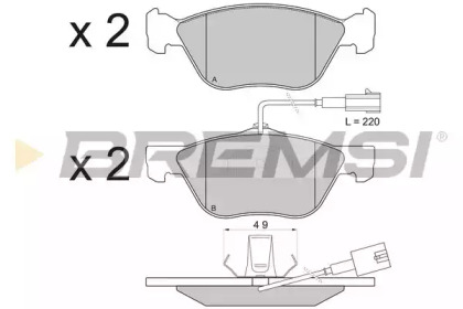 Комплект тормозных колодок BREMSI BP2838