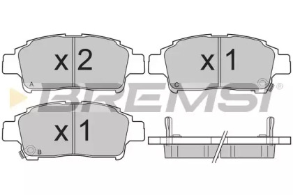 Комплект тормозных колодок BREMSI BP2839