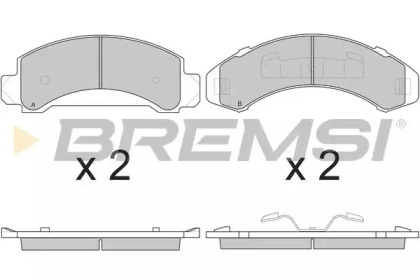 Комплект тормозных колодок BREMSI BP2840