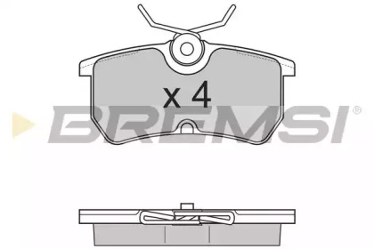 Комплект тормозных колодок BREMSI BP2844