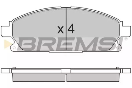 Комплект тормозных колодок, дисковый тормоз BREMSI BP2857