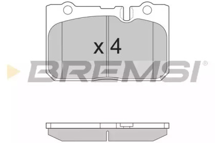 Комплект тормозных колодок BREMSI BP2858