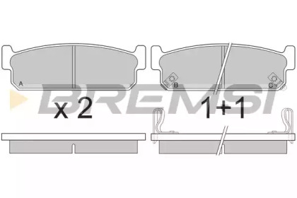 Комплект тормозных колодок BREMSI BP2860