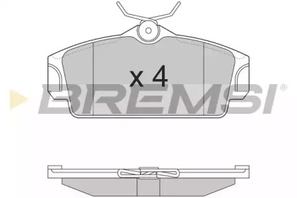 Комплект тормозных колодок, дисковый тормоз BREMSI BP2862