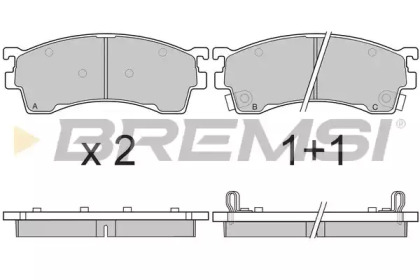 Комплект тормозных колодок BREMSI BP2864