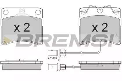 Комплект тормозных колодок BREMSI BP2869