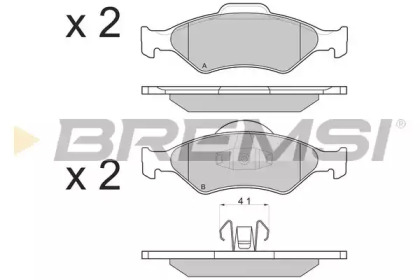 Комплект тормозных колодок BREMSI BP2873