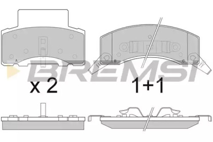 Комплект тормозных колодок BREMSI BP2886