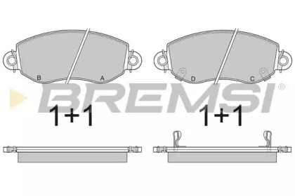 Комплект тормозных колодок BREMSI BP2887