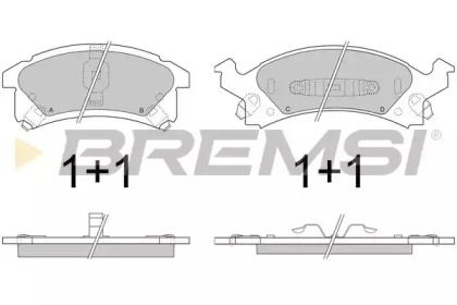 Комплект тормозных колодок BREMSI BP2893