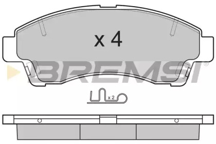 Комплект тормозных колодок BREMSI BP2903