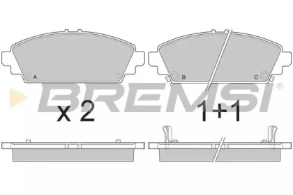 Комплект тормозных колодок BREMSI BP2904