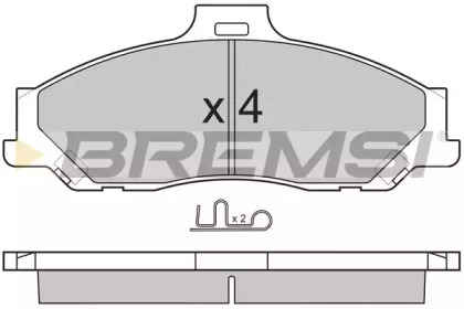 Комплект тормозных колодок BREMSI BP2905