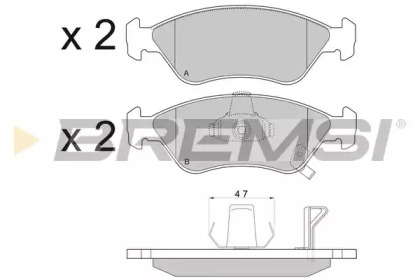 Комплект тормозных колодок BREMSI BP2910