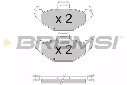 Комплект тормозных колодок BREMSI BP2922