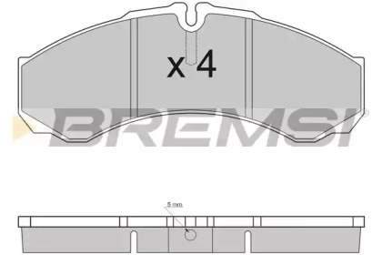 Комплект тормозных колодок BREMSI BP2925