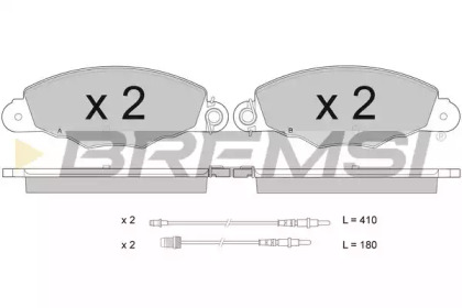 Комплект тормозных колодок BREMSI BP2930