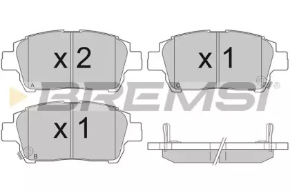 Комплект тормозных колодок BREMSI BP2931