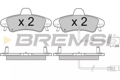 Комплект тормозных колодок BREMSI BP2932