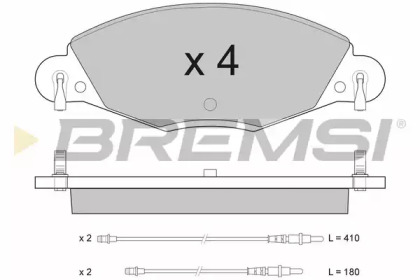 Комплект тормозных колодок BREMSI BP2937