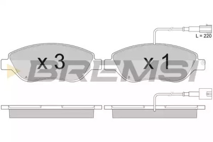 Комплект тормозных колодок BREMSI BP2944