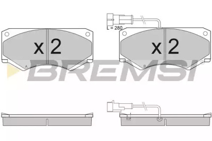 Комплект тормозных колодок BREMSI BP2948