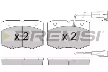 Комплект тормозных колодок BREMSI BP2949