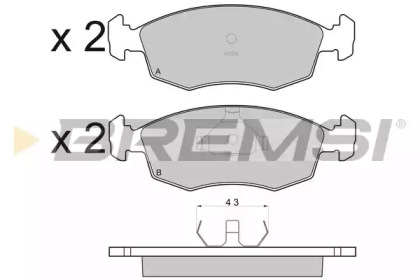 Комплект тормозных колодок BREMSI BP2950