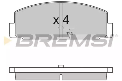 Комплект тормозных колодок BREMSI BP2954