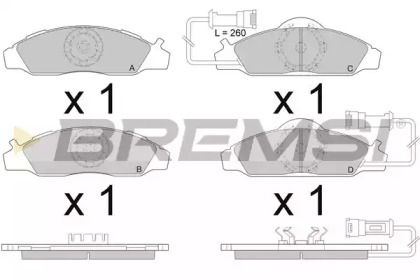 Комплект тормозных колодок BREMSI BP2955