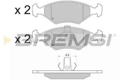 Комплект тормозных колодок BREMSI BP2959