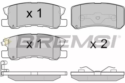 Комплект тормозных колодок BREMSI BP2965