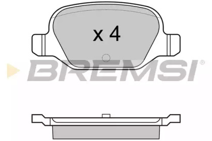 Комплект тормозных колодок BREMSI BP2974