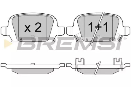 Комплект тормозных колодок BREMSI BP2987