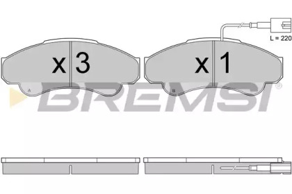 Комплект тормозных колодок BREMSI BP2998