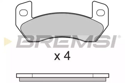 Комплект тормозных колодок BREMSI BP3003