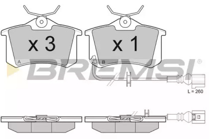 Комплект тормозных колодок BREMSI BP3005